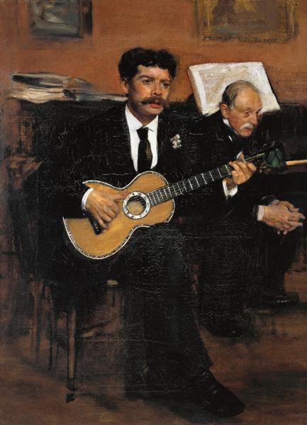 Le joueur de guitare Lorenzo Pagans et le père de l'artiste.