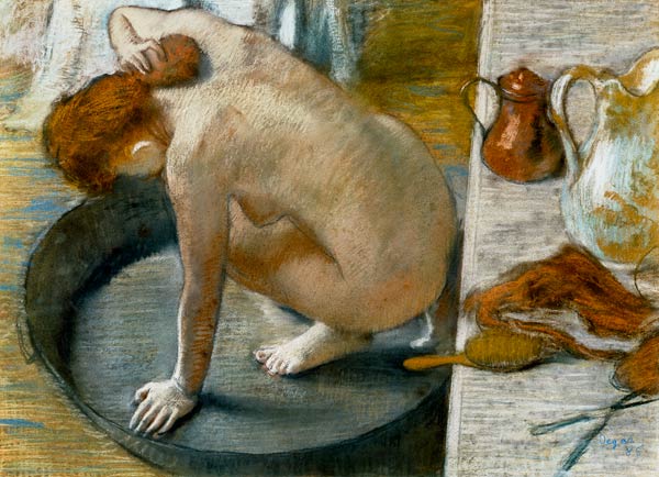 femme en train de laver à Edgar Degas