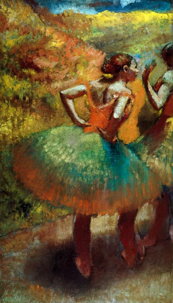 Dancers Wearing Green Skirts à Edgar Degas