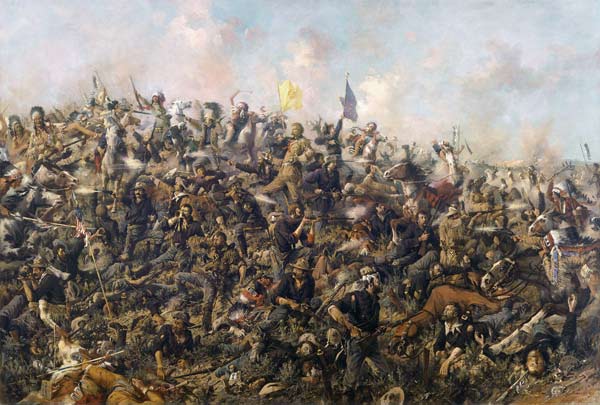 Custer''s Last Stand, 25th June 1876 (ce - Edgar Samuel Paxson en  reproduction imprimée ou copie peinte à l\'huile sur toile