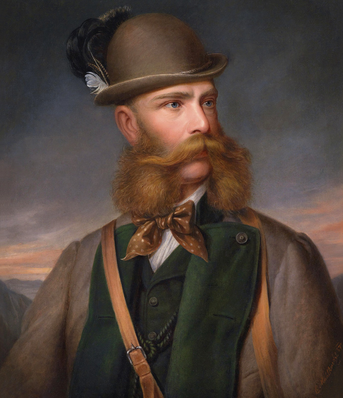 Portrait of Franz Joseph I of Austria in Hunting Dress à Edmund Mahlknecht