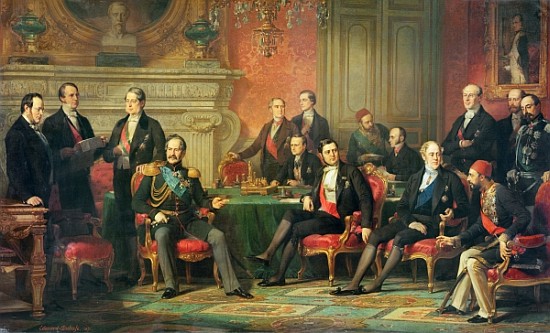 The Congress of Paris, 25 February to 30 March à Edouard Louis Dubufe