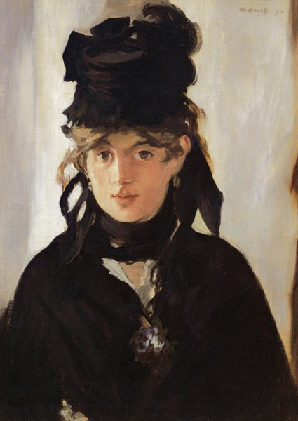 Berthe Morisot avec un bouquet de violettes à Edouard Manet