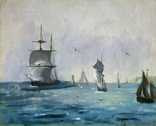 Fishing Boat Arriving, with the Wind Behind à Edouard Manet