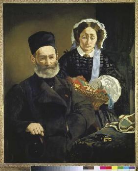 Monsieur et madame août Manet, les parents de l'artiste.