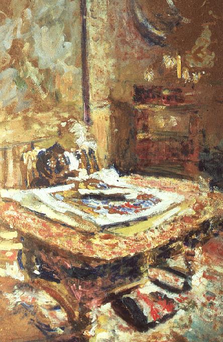 Interior, c.1906 (oil on card)  à Edouard Vuillard