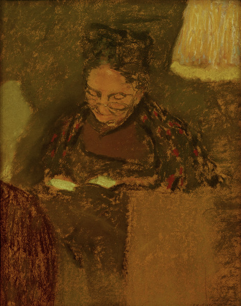 Madame Vuillard lisant a la à Edouard Vuillard