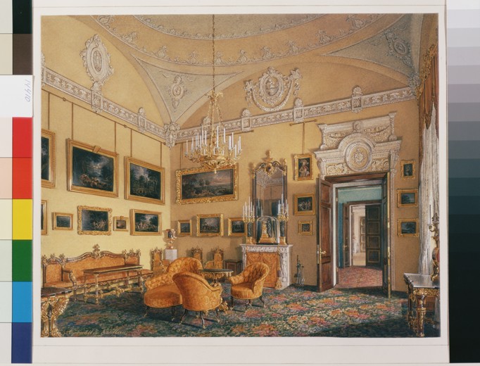 Interiors of the Winter Palace. The First Reserved Apartment. The Drawing-Room of Duke Maximilian Le à Eduard Hau