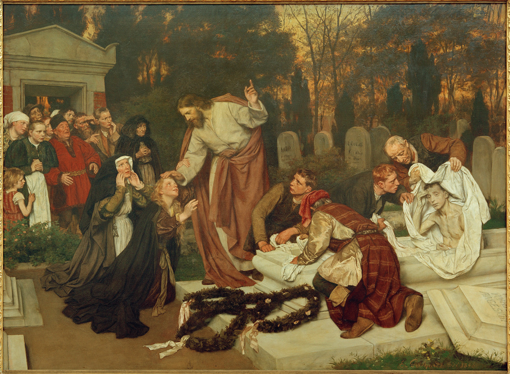 The raising of Lazarus à Eduard Karl Franz von Gebhardt