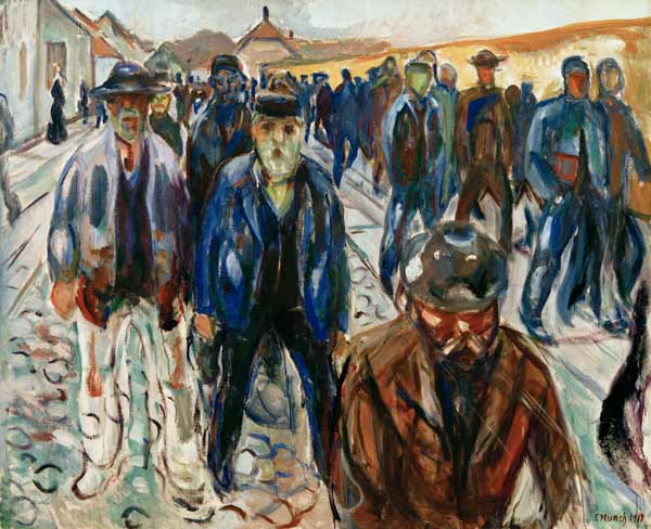 Workers on the way home à Edvard Munch