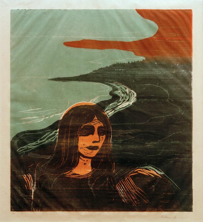 Female Head, On the Beach à Edvard Munch