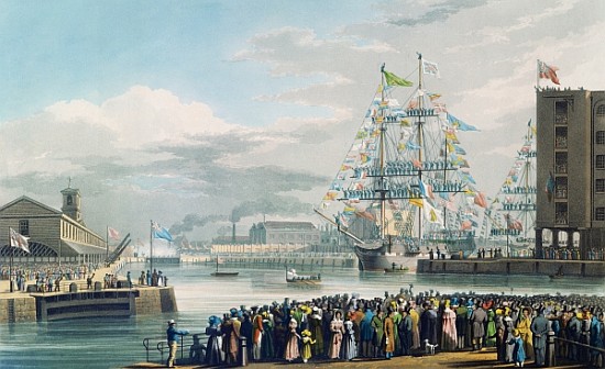 The Opening of St. Katharine Docks, Saturday the 25th October 1828 à Edward Duncan