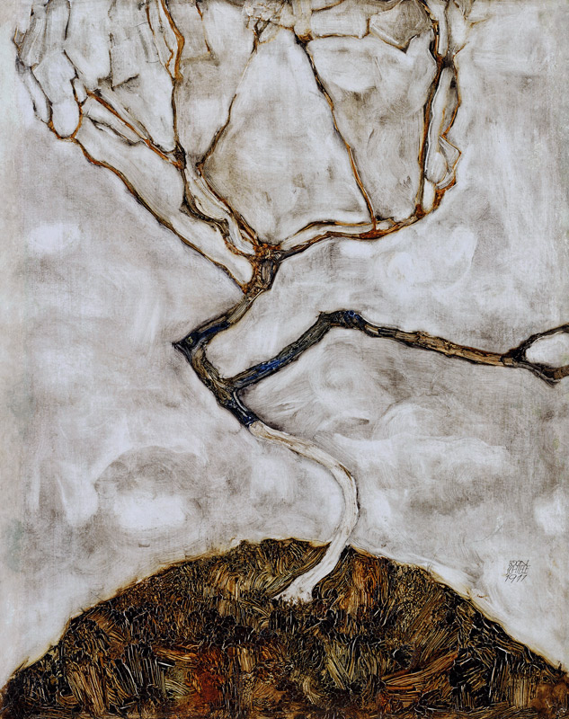 Petit arbre en fin d'automne à Egon Schiele