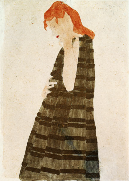 Woman in a Golden Cape à Egon Schiele