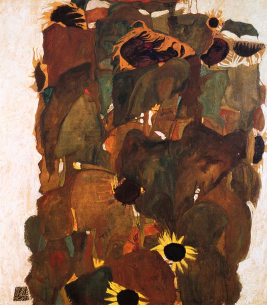 Sunflowers II, 1911 à Egon Schiele