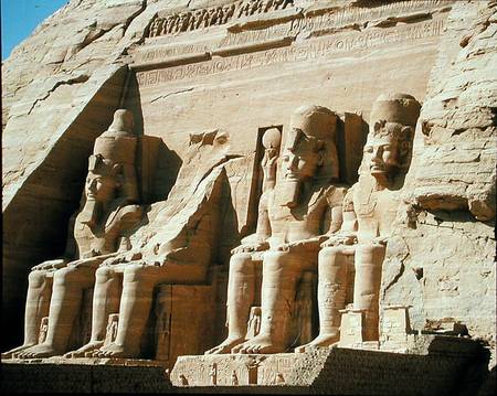 Colossal statues of Ramesses II, from the Temple of Ramesses II, New Kingdom à Egyptien