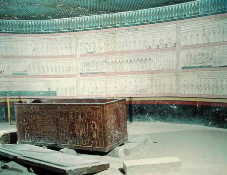 Interior of the tomb of Tuthmosis III (c.1490-39 BC) New Kingdom (photo) à Egyptien