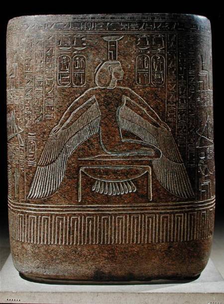 Nephthys protecting the pharaoh, from the sarcophagus of Ramesses III (c.1854-1153 BC) from his tomb à Egyptien
