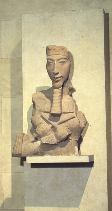 Osiride pillar of Amenophis IV (Akhenaten) from Karnak, New Kingdom à Egyptien