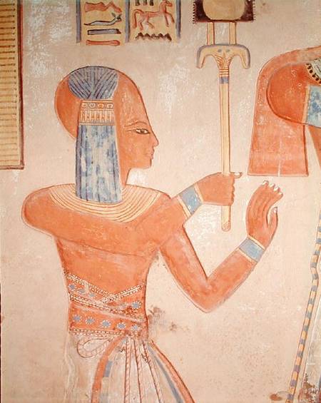 Portrait of the dead prince, from the Tomb of Amen-Her-Khepshef, Ramesside Period à Egyptien