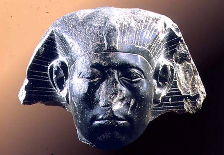 Portrait head of Sesostris III (1878-43 BC) from a sphinx à Egyptien