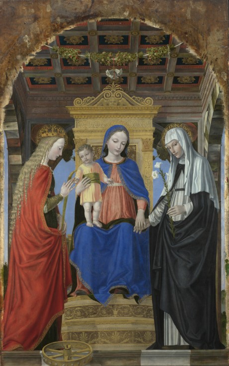 The Virgin and Child with Saint Catherine of Alexandria and Saint Catherine of Siena à alias Ambrogio da Fossano en Bergognone