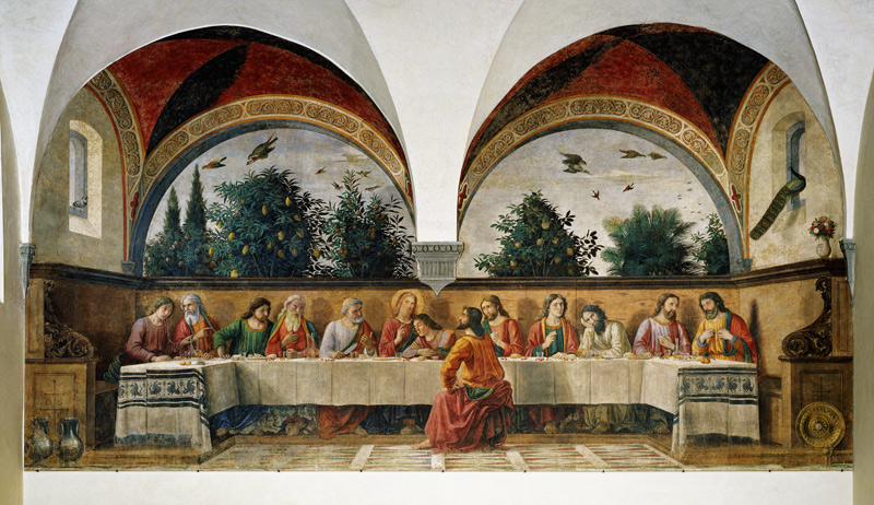The Last Supper à Ghirlandaio Domenico  (alias Domenico Tommaso Bigordi)