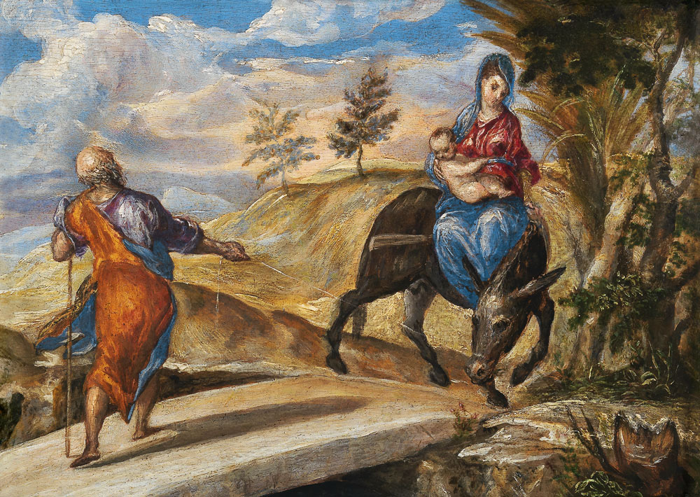 The Flight into Egypt à El Greco (alias Dominikos Theotokopulos)