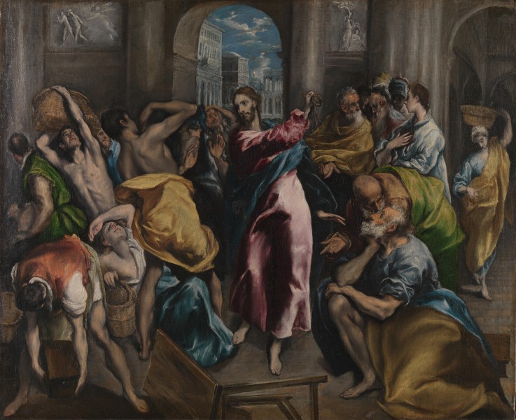 Christ driving the Traders from the Temple à El Greco (alias Dominikos Theotokopulos)