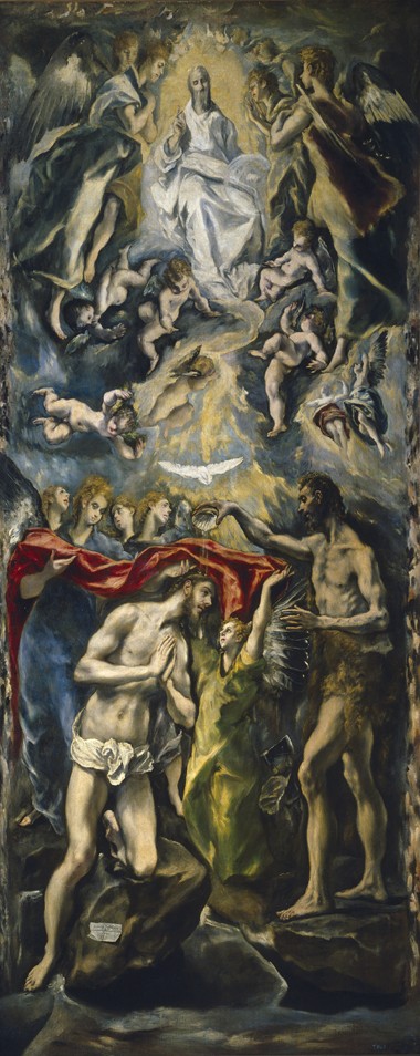 The Baptism of Christ à El Greco (alias Dominikos Theotokopulos)