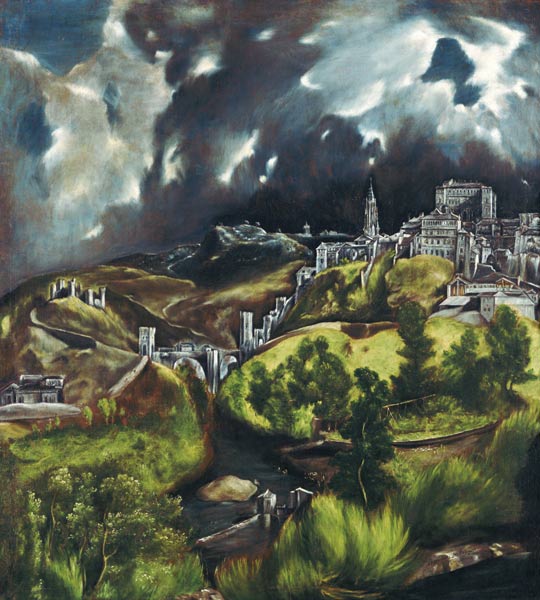 Vue de Tolède à El Greco (alias Dominikos Theotokopulos)