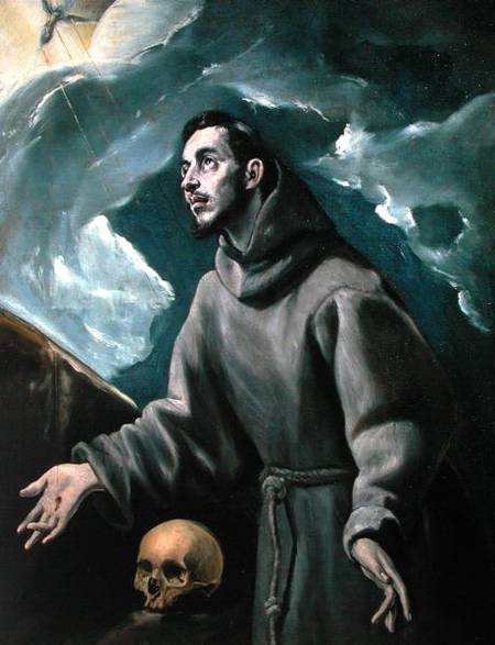 St. Francis Receiving the Stigmata à El Greco (alias Dominikos Theotokopulos)