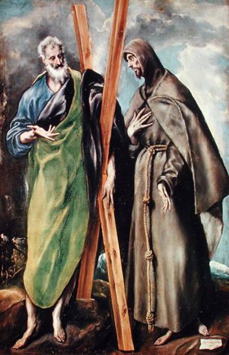 SS. Andrew and Francis of Assisi à El Greco (alias Dominikos Theotokopulos)
