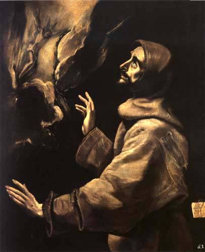 Stigmatisation de Saint François II à El Greco (alias Dominikos Theotokopulos)