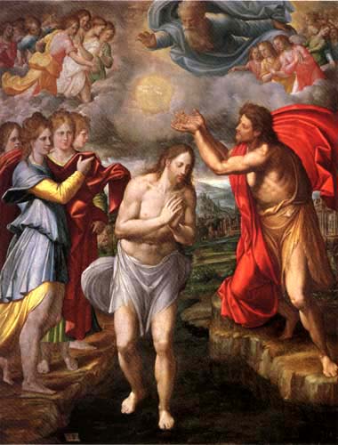 le baptême du Christ II à El Greco (alias Dominikos Theotokopulos)