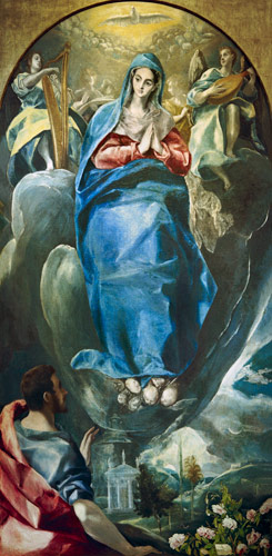 The Immaculate Conception Contemplated by St. John the Evangelist à El Greco (alias Dominikos Theotokopulos)