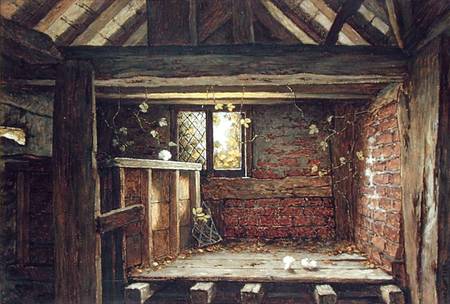 Among the Rafters, Speke Hall, Liverpool  on paper on à Elias Mollineaux Bancroft
