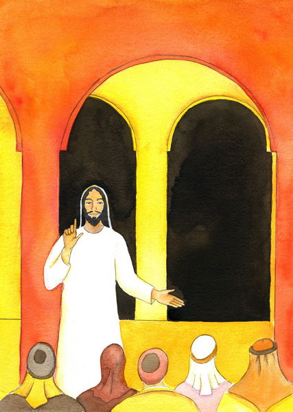 Jesus preached in the Temple, speaking the truth, and angering some people who then plotted to harm  à Elizabeth  Wang