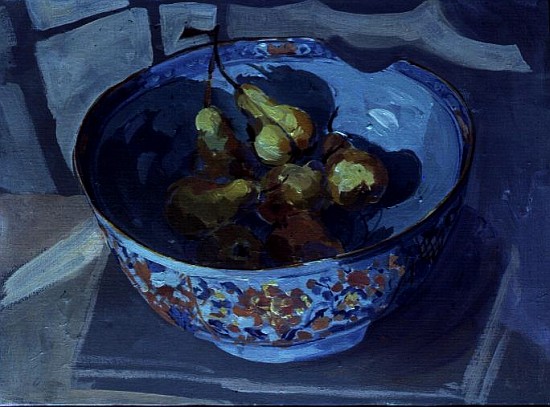 Quinces in a Blue Bowl à Elizabeth Jane  Lloyd