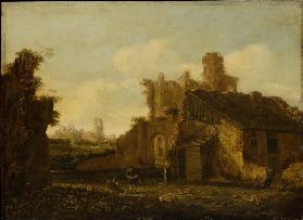 Italian Landscape with Antique Ruins