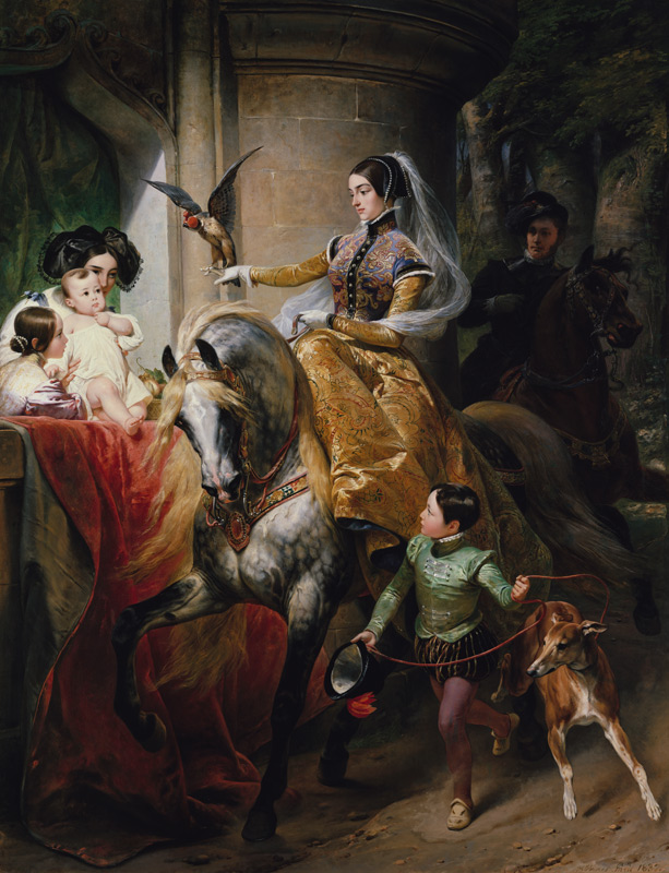 princesse Leonilla à Sayn-Wittgenstein-Sayn à cheval à Horace Vernet