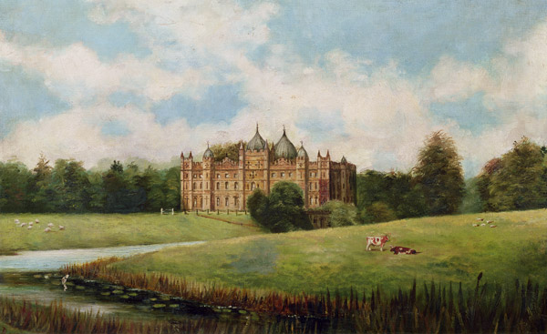 Tong Castle across the Meadows (demolished) à École anglaise de peinture