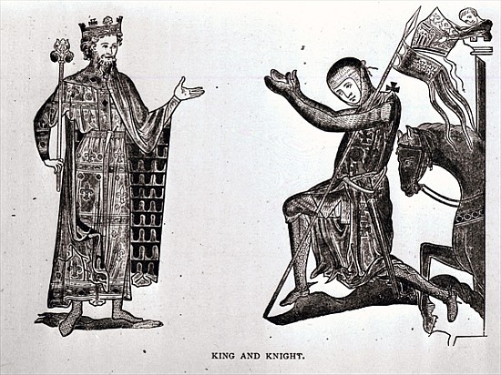 A King and a Knight, illustration from ''The Crusades: the story of the Latin Kingdom of Jerusalem'' à École anglaise de peinture