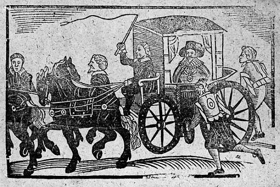 A nobleman in his carriage, an illustration from ''A Book of Roxburghe Ballads'' à École anglaise de peinture