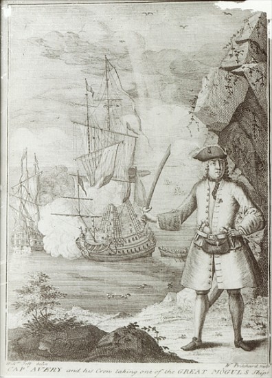 Captain Avery capturing the ''Ganj-i-Sawai'' on 8th September 1695 à École anglaise de peinture