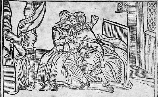 Couple Kissing, illustration from the ''Roxburghe Ballads'' à École anglaise de peinture