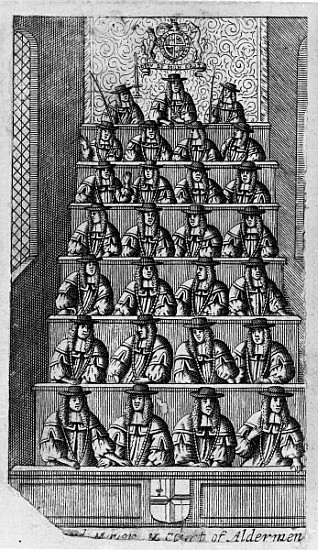 Court of Aldermen, c.1690 à École anglaise de peinture