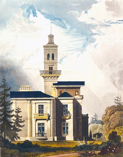 Elevation of an Italian Villa or Hunting Lodge à École anglaise de peinture