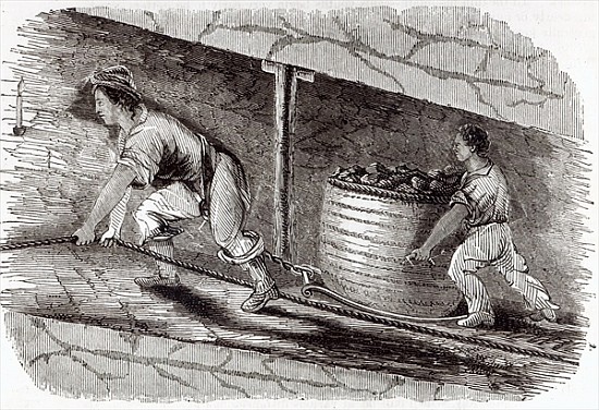 Female Drawer in a Coal-Pit at Little Bolton à École anglaise de peinture