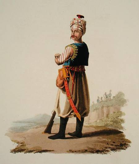 Janissary, from 'Costumes of the Various - English School